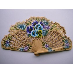 Wooden hand fan 9600 natural